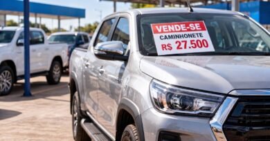 Anúncio falso de caminhonete à venda pela internet.